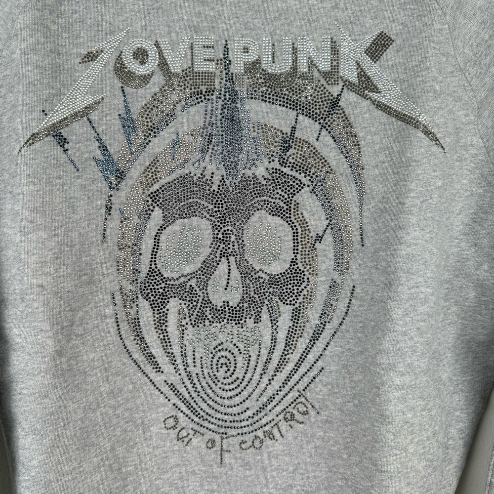 Zadig & Voltaire Clipper Love Punk Hooded Sweatshirt. NWT Grey - Picture 4 of 13